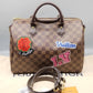 LOUIS VUITTON DAMIER EBENE PATCHES SPEEDY BANDOULIERE 30