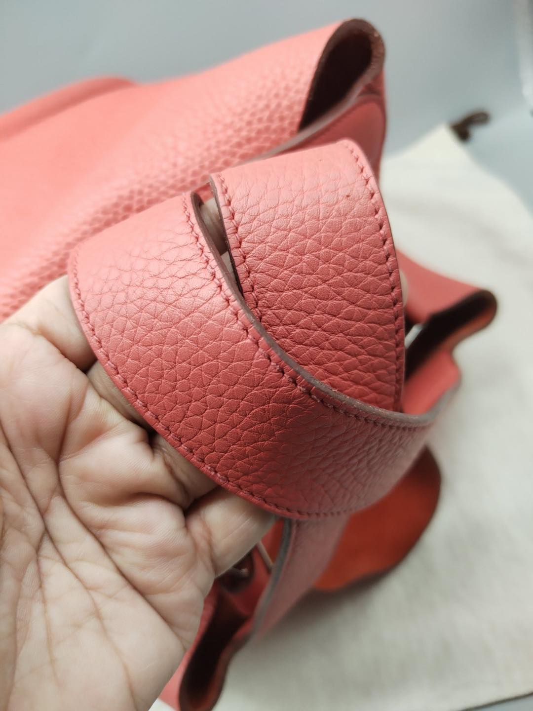 HERMES PICOTIN RED LEATHER BAG