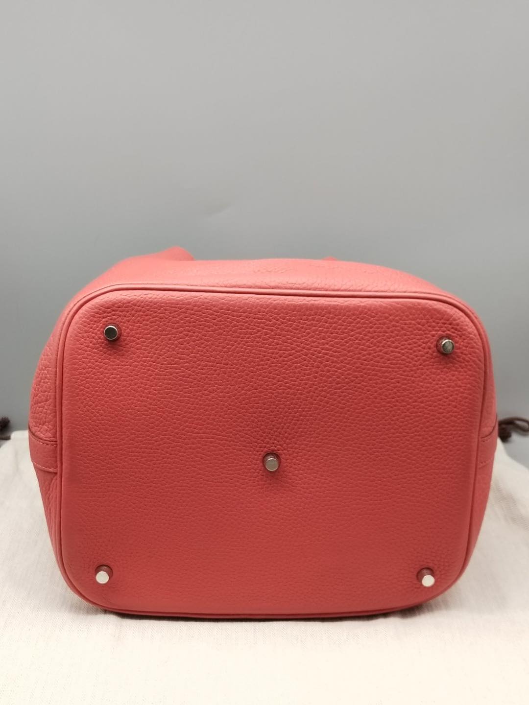 HERMES PICOTIN RED LEATHER BAG