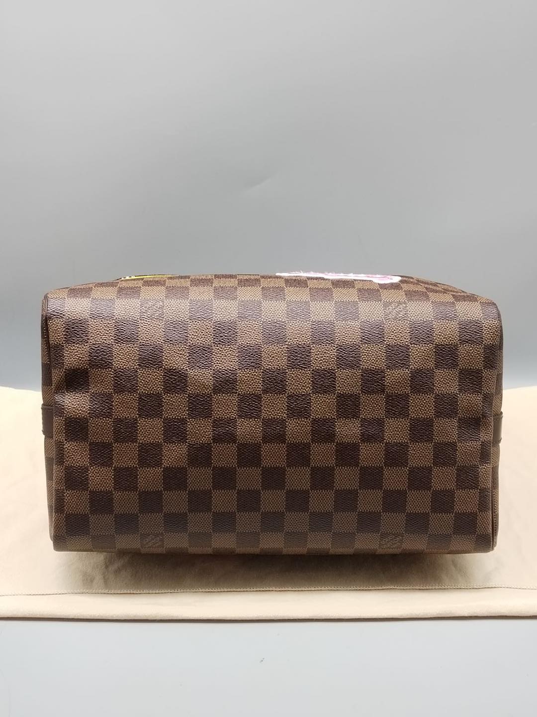 LOUIS VUITTON DAMIER EBENE PATCHES SPEEDY BANDOULIERE 30