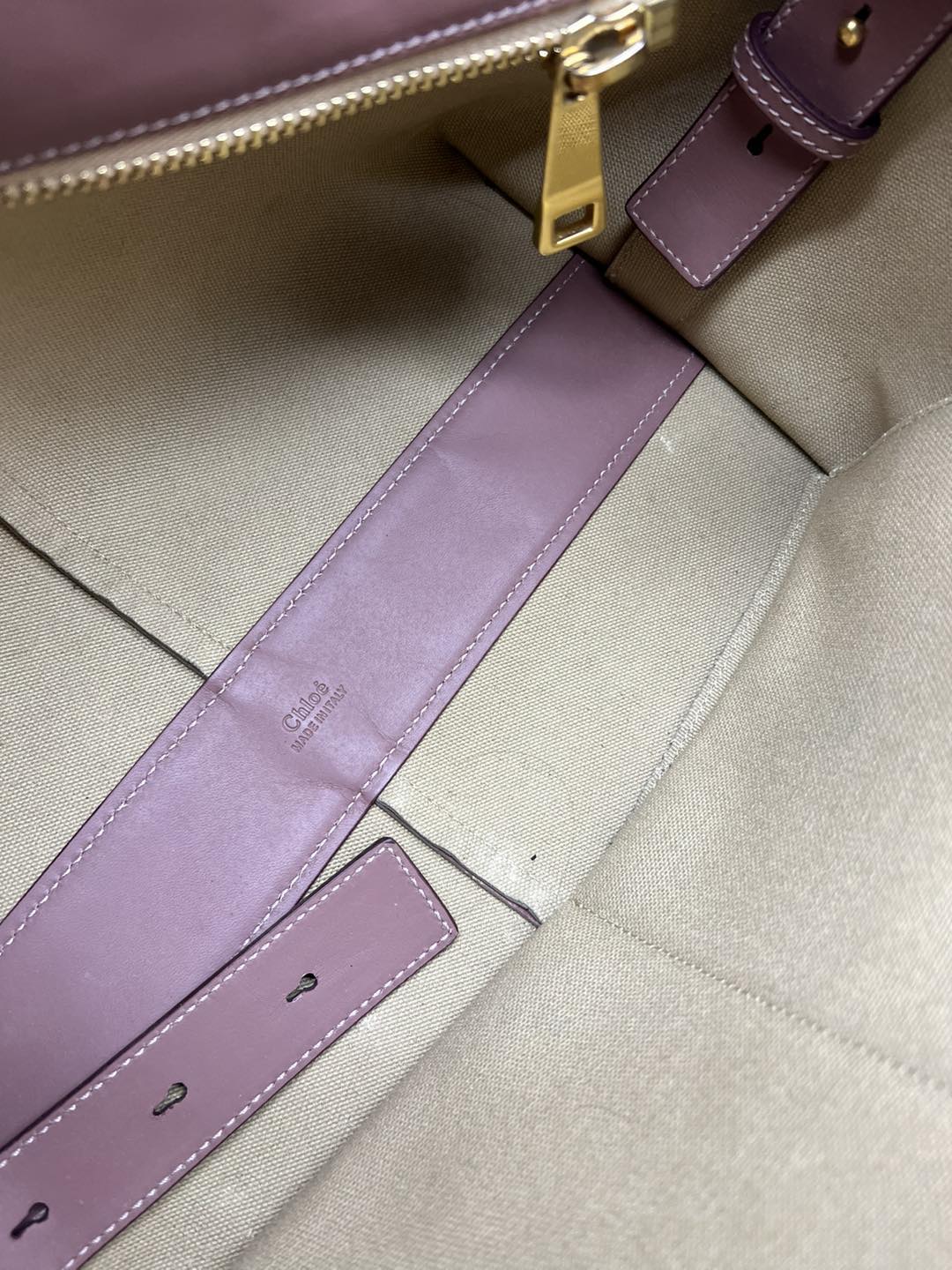 Chloe Pink Cate Zipper Satchel Bag