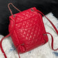 CHANEL Lambskin Quilted Small Urban Spirit Backpack Red