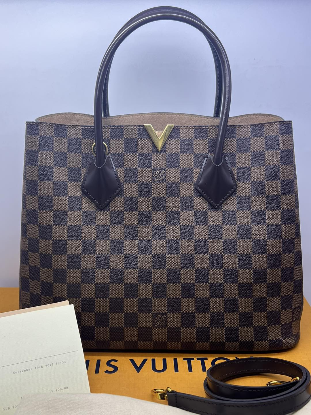 LOUIS VUITTON DAMIER KENSINGTON 2WAY TOTE BAG