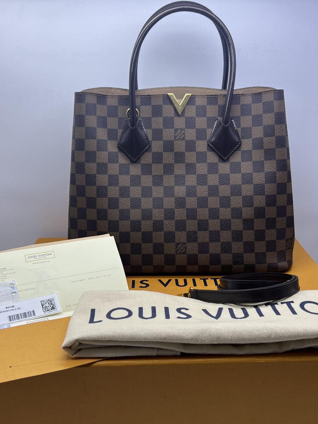 LOUIS VUITTON DAMIER KENSINGTON 2WAY TOTE BAG