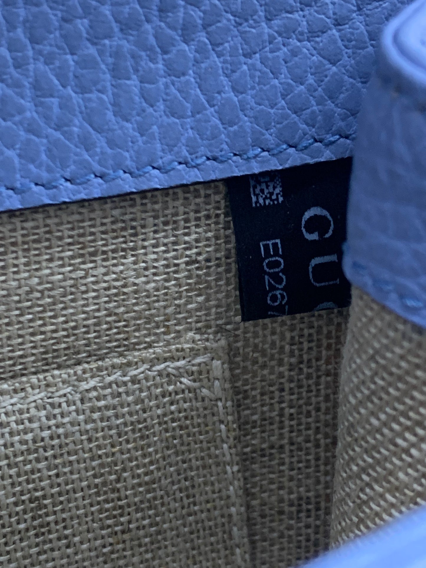 Gucci Blue Leather Small Interlocking G Crossbody Bag