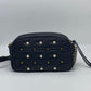 GUCCI Calfskin Matelasse Studded Small Pearly GG Marmont Chain Shoulder Bag Black