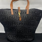 YSL Rafia Tote Bag In Black