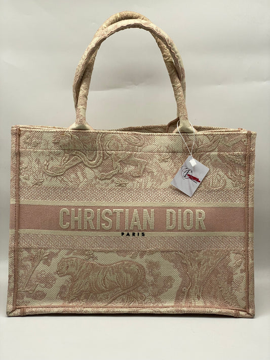 Dior Book Tote Medium Bag Ivory Pink