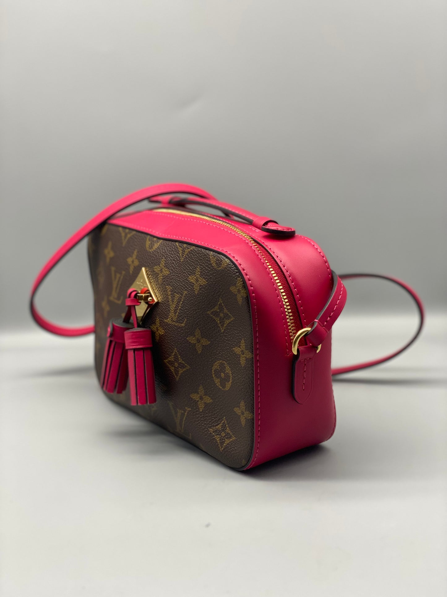 Louis Vuitton Monogram Santonju Freesia women's canvas shoulder bag