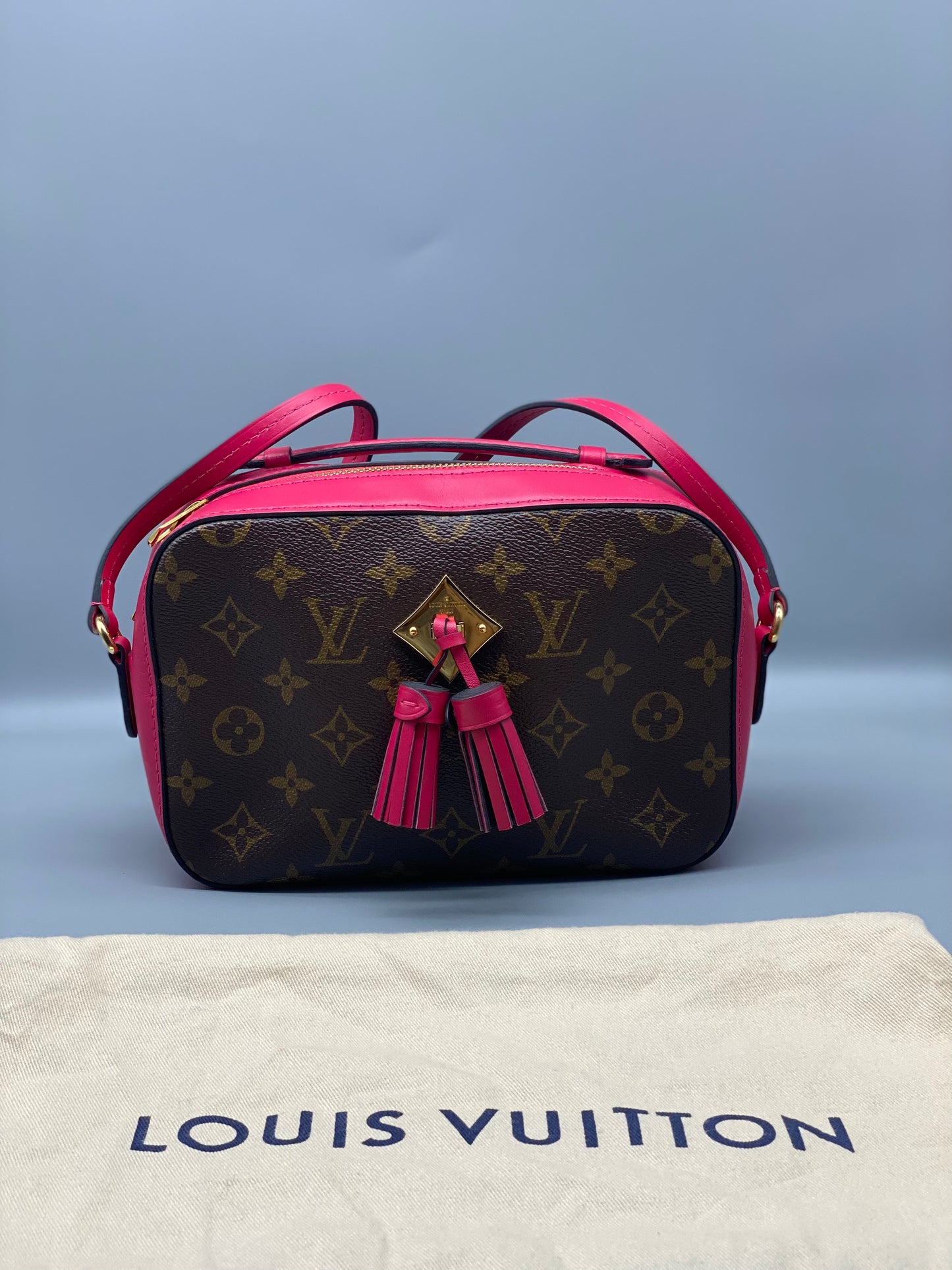 Louis Vuitton Monogram Santonju Freesia women's canvas shoulder bag