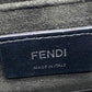 FENDI Vitello Liberty Ribbon Lace Up Studded Small Kan I Shoulder Bag Black