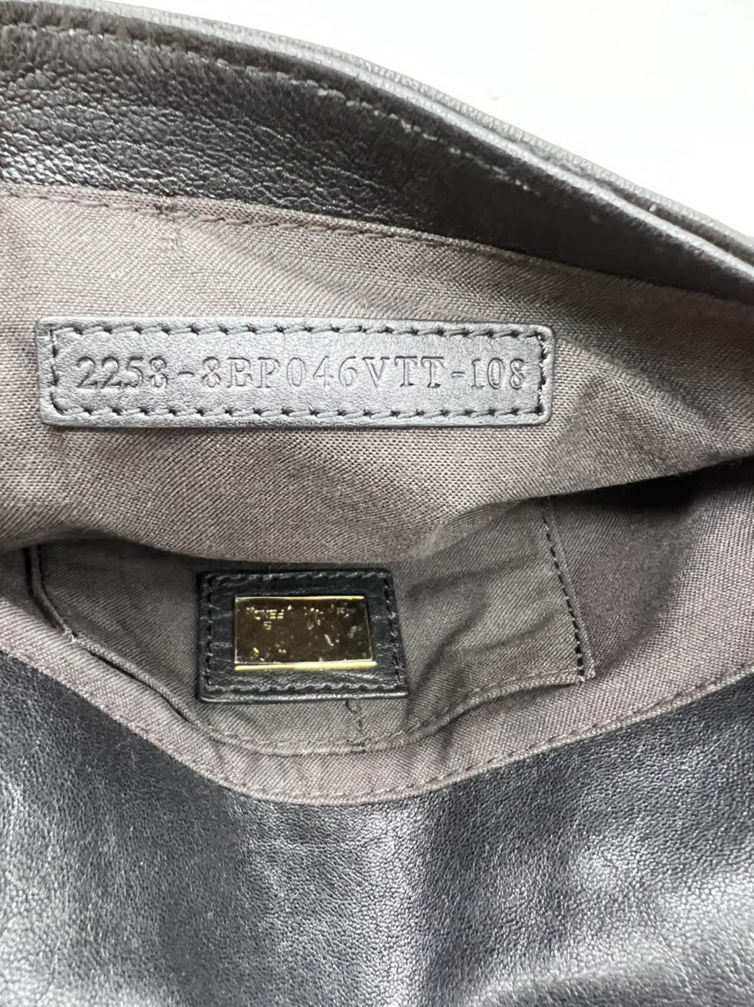 Baguette Mini Leather Gray