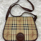 Burberry Brown Haymarket Check Canvass Crossbody Bag