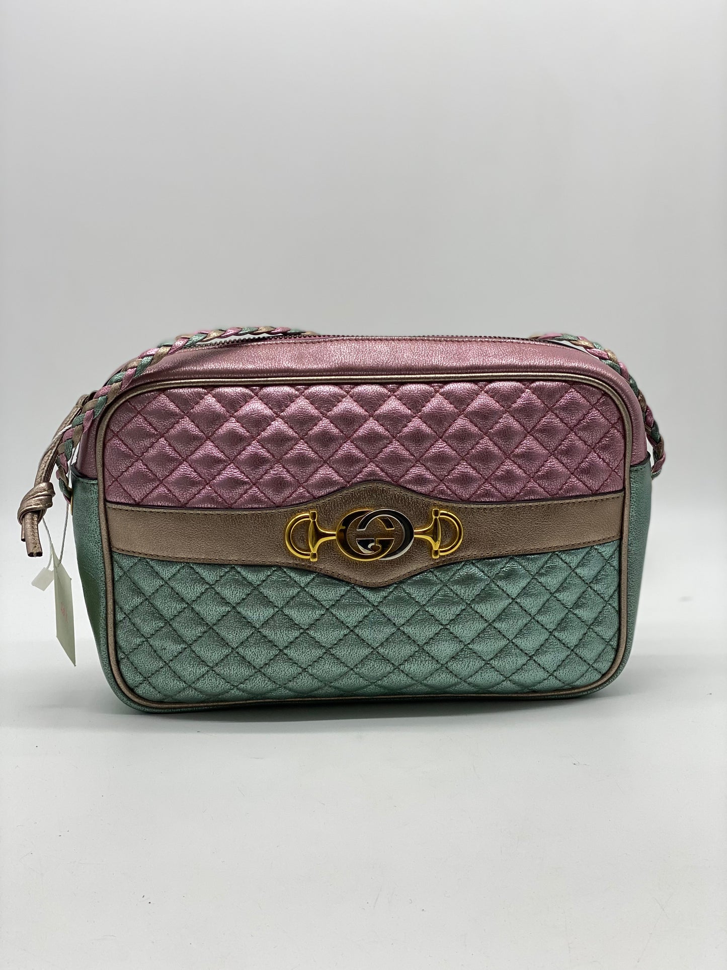 Gucci laminated leather small shoulder online bag