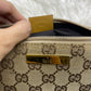 Gucci Beige/Yellow GG Canvas And Leather Boat Baguette