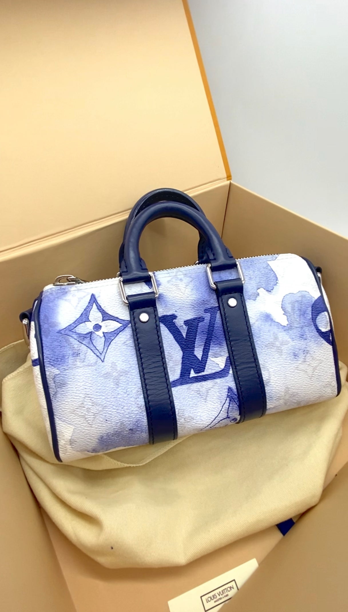 LOUIS VUITTON KEEPALL BANDOULIER BAG LIMITED EDITION MONOGRAM WATERCOLOR