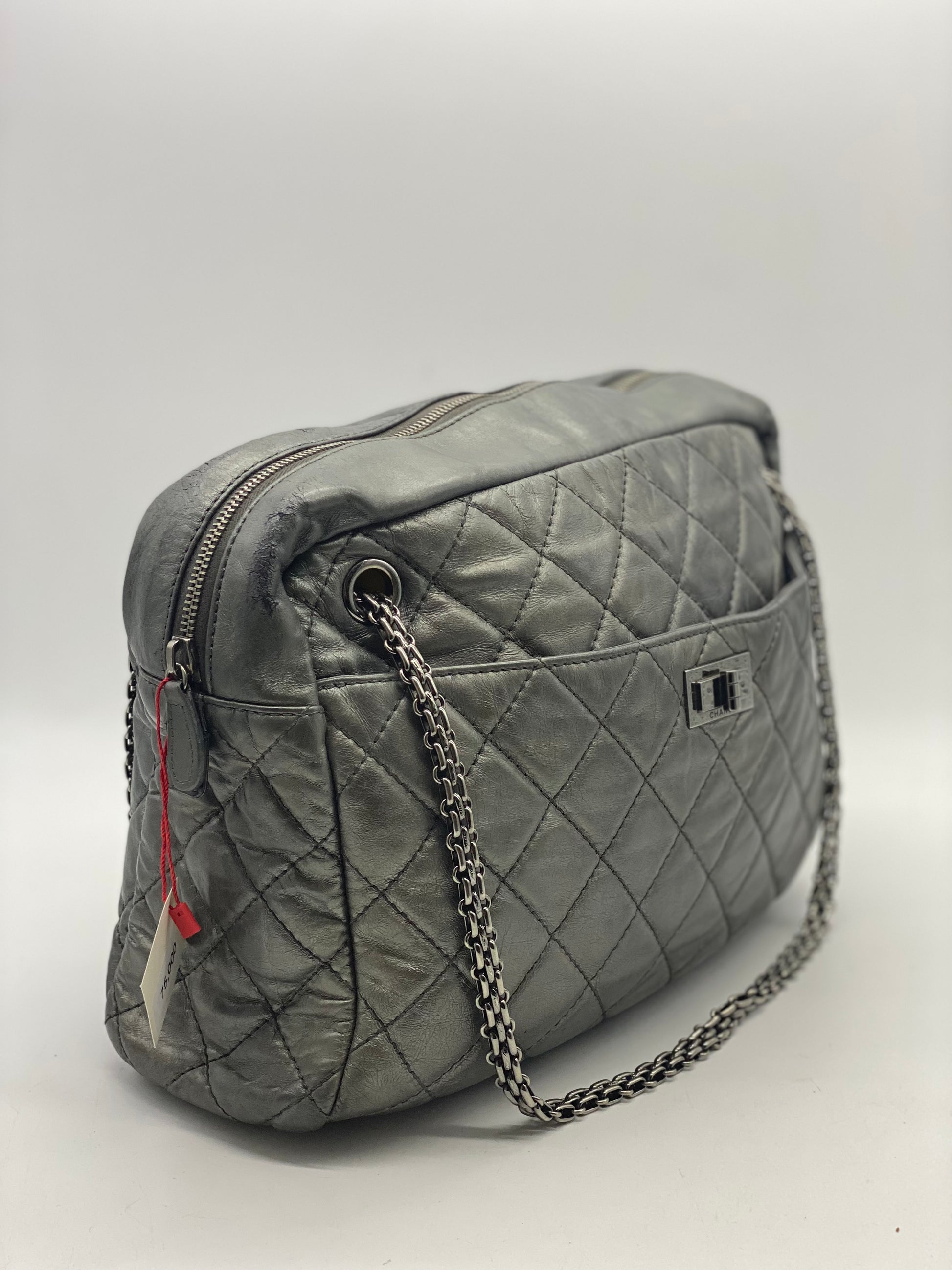Chanel Reissue Camera Bag Quilted Aged Calfskin Large Silver