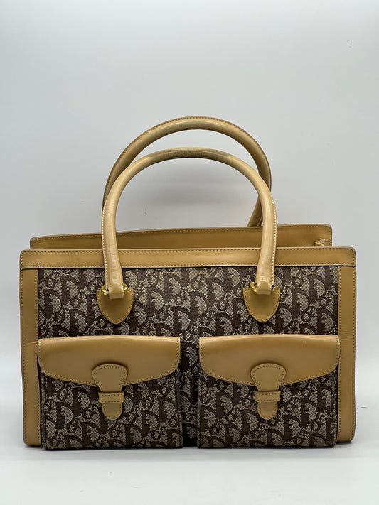 Christian Dior Trotter-pattern handbag