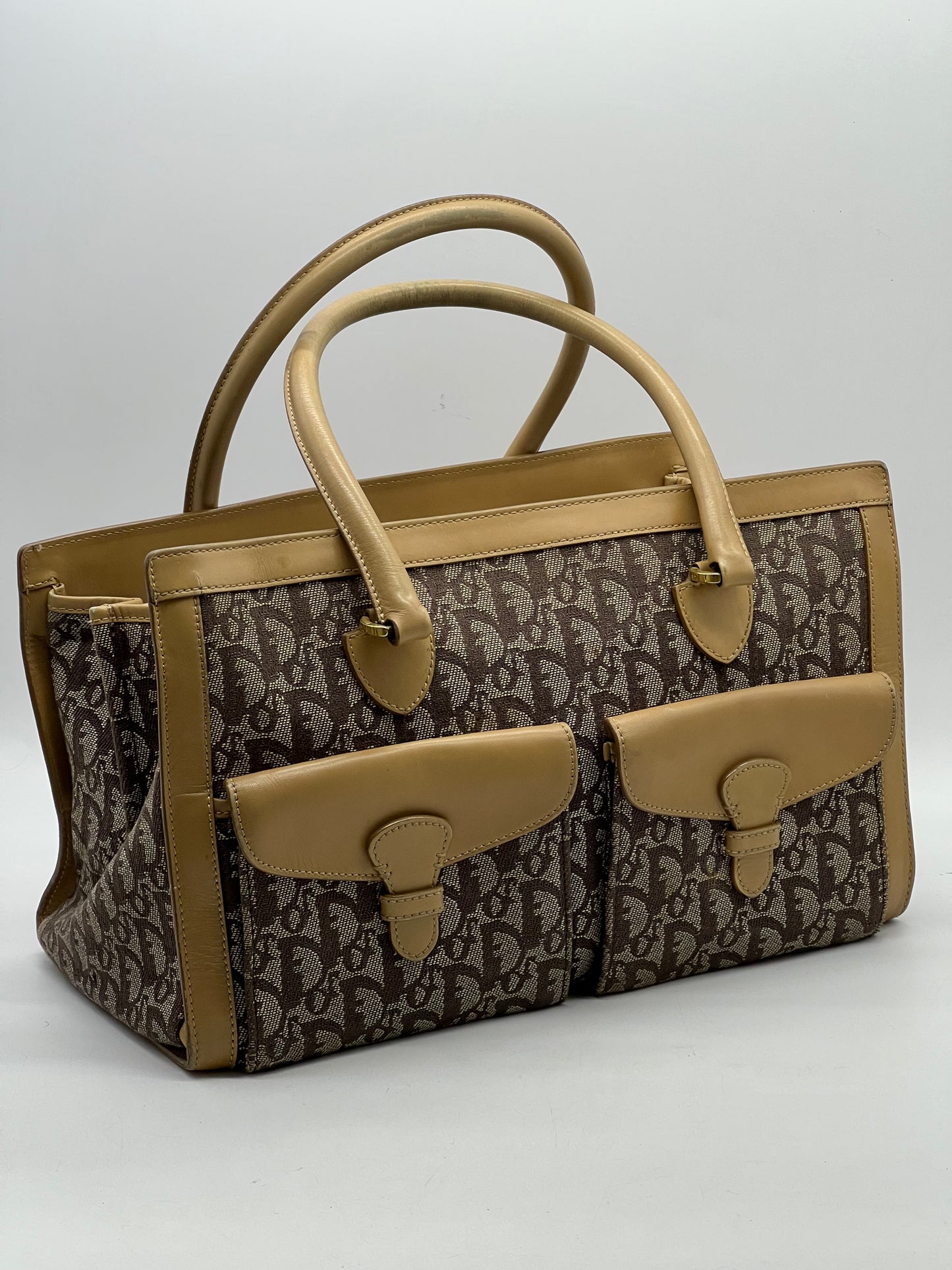 Christian Dior Trotter-pattern handbag