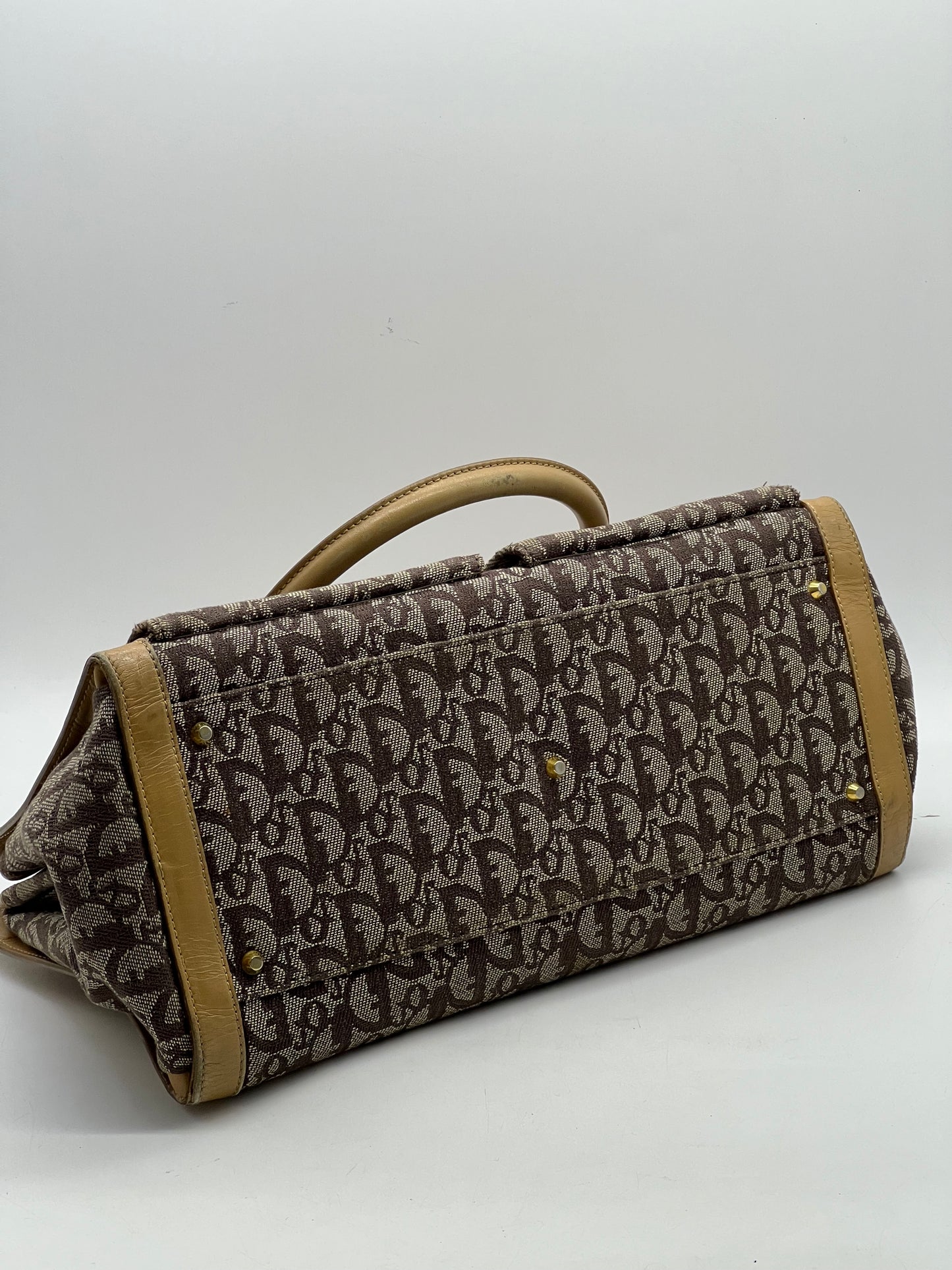 Christian Dior Trotter-pattern handbag