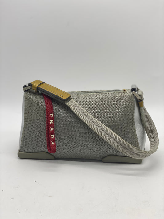 Prada silver hand bag