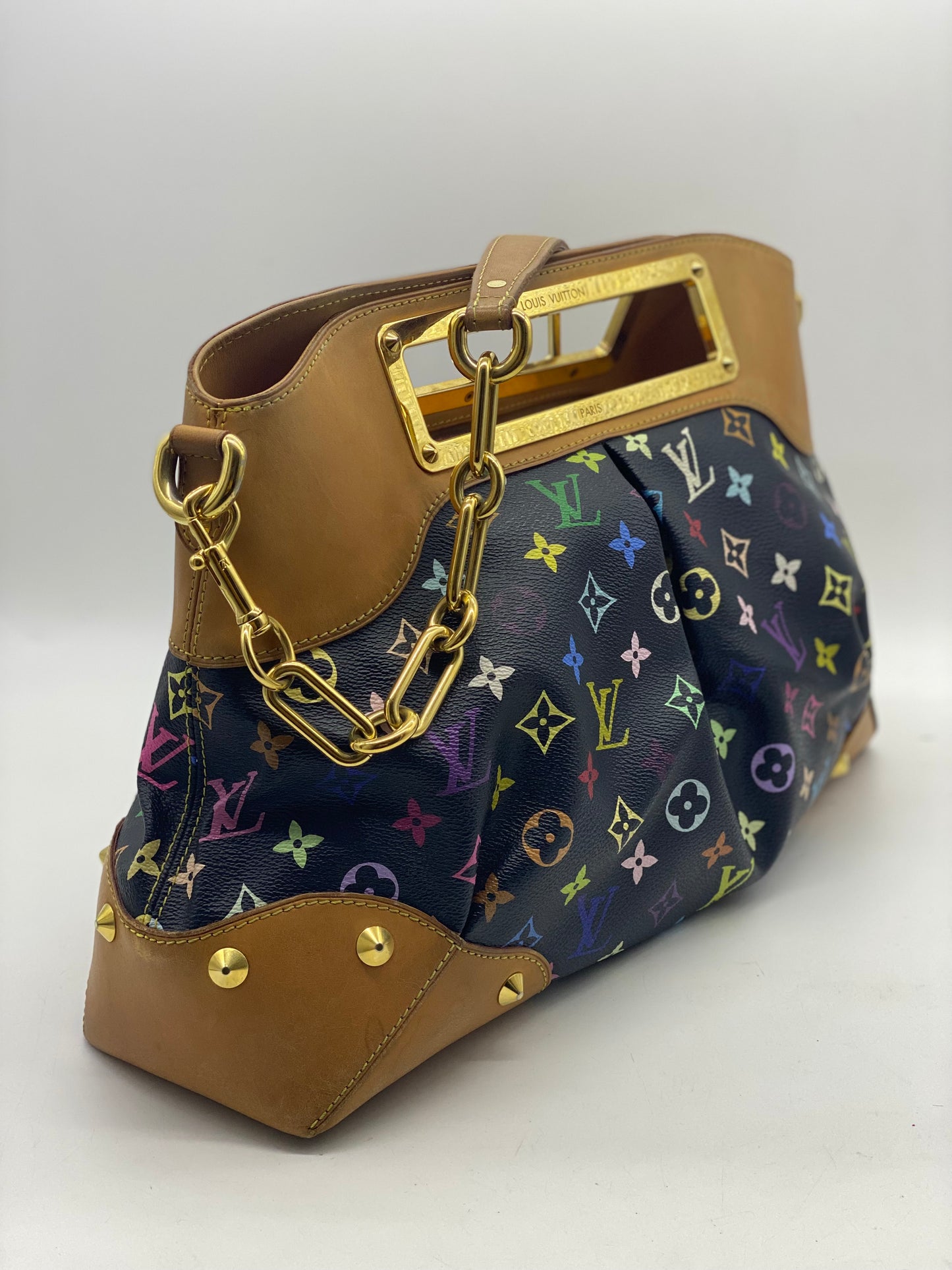 Louis Vuitton Judy black multicoloured logo Shoulder bag