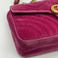 GUCCI Velvet Matelasse Small GG Marmont Shoulder Bag Light Raspberry Rose