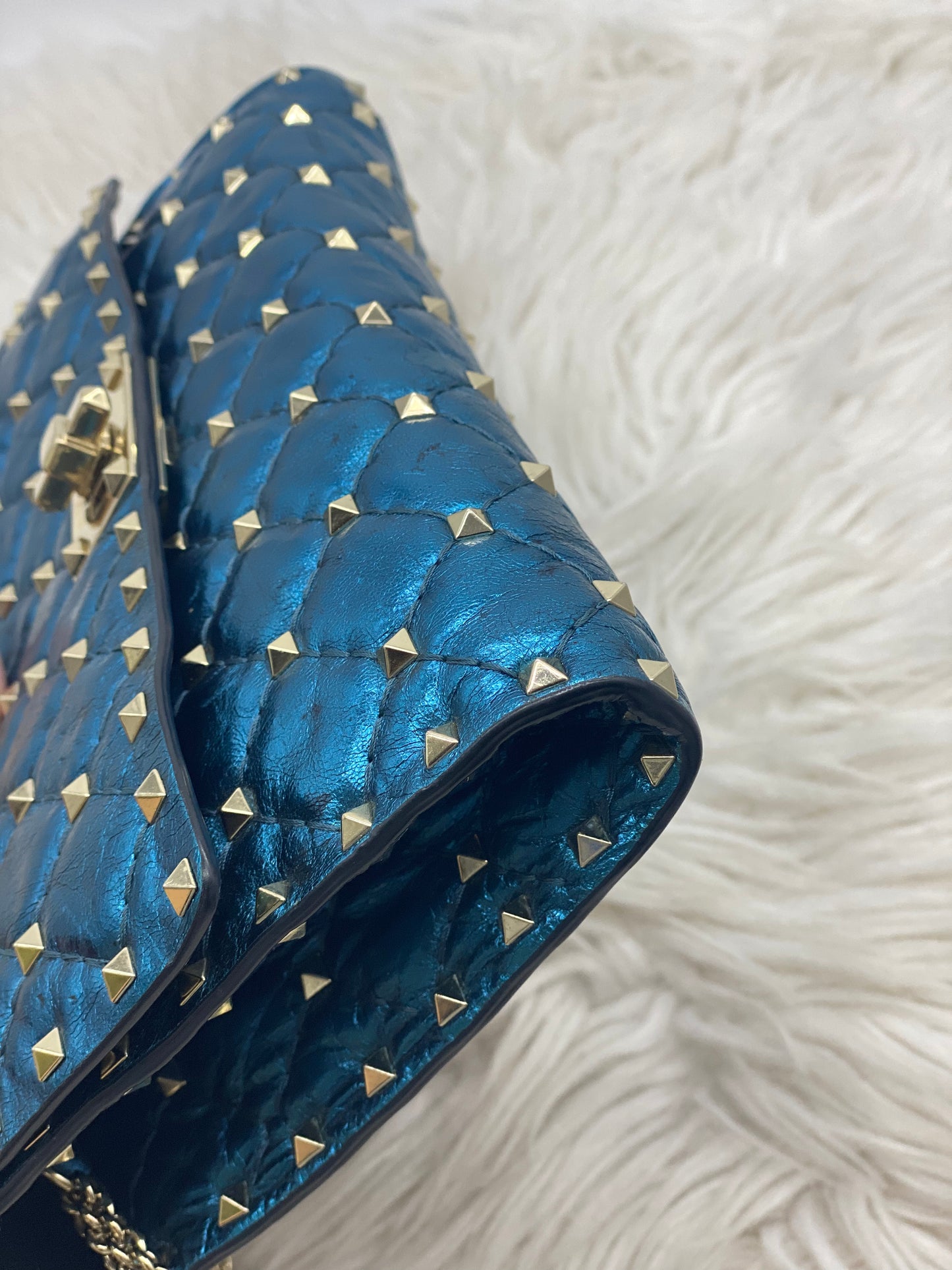 Valentino Rockstud Crossbody Bag - Peacock Blue