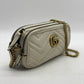 GG MARMONT TRIPLE ZIP LEATHER CROSSBODY BAG