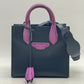 BALENCIAGA 2-Way Handbag Shoulder Bag Gray/Pink Purple Leather