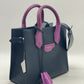 BALENCIAGA 2-Way Handbag Shoulder Bag Gray/Pink Purple Leather
