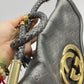 Gucci Metallic Silver Guccissima Leather Small Britt Shoulder Bag