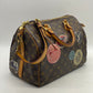 LOUIS VUITTON Limited Edition Monogram Canvas World Tour Speedy Bandouliere 30 Bag