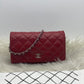 Chanel Red Quilted Leather Classic WOC Clutch Bag